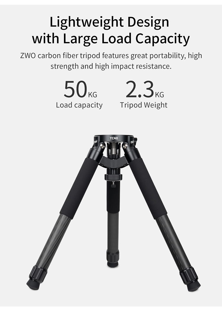 TC40 Carbon Fiber Tripod - Discovery Astrophotography with ZWO ASTRO
