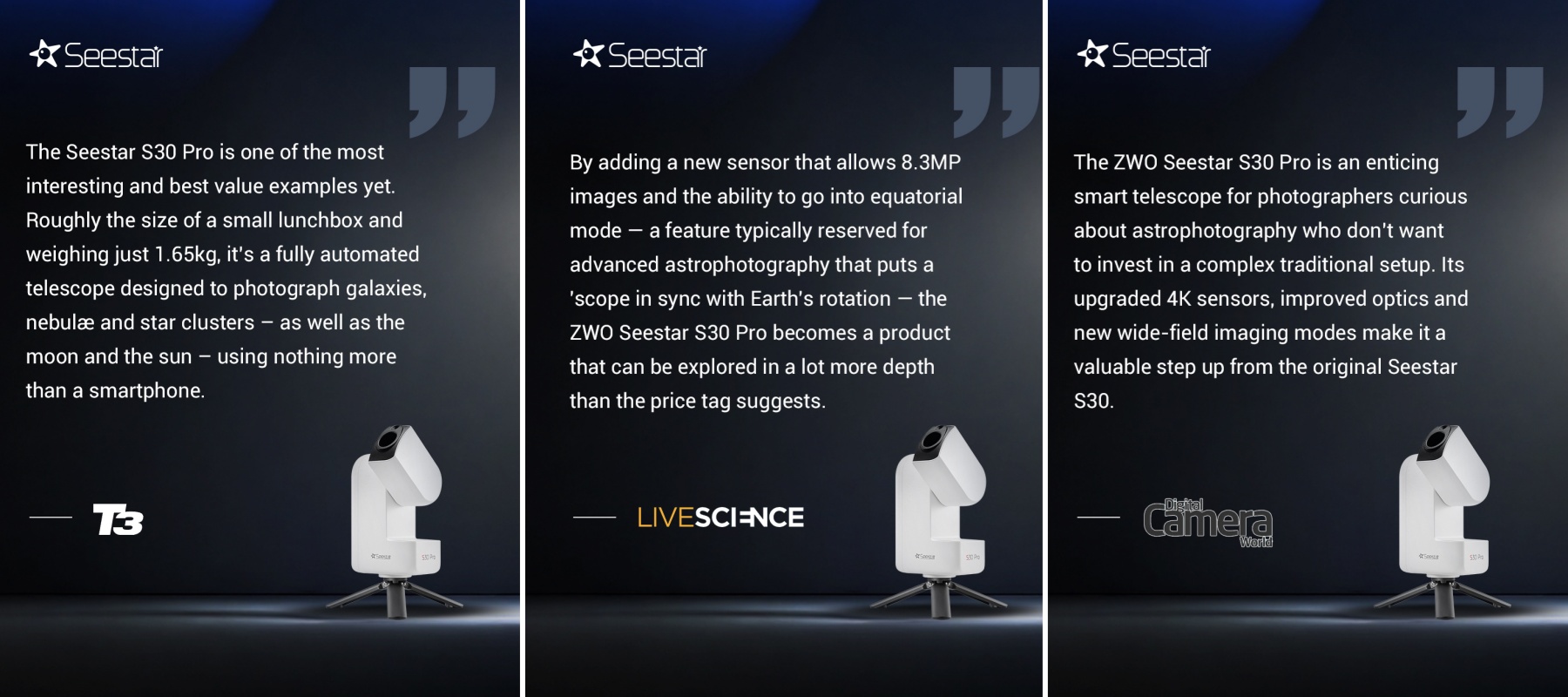 Seestar S30 Pro - ZWO Official Store | Make Astrophotography Easy