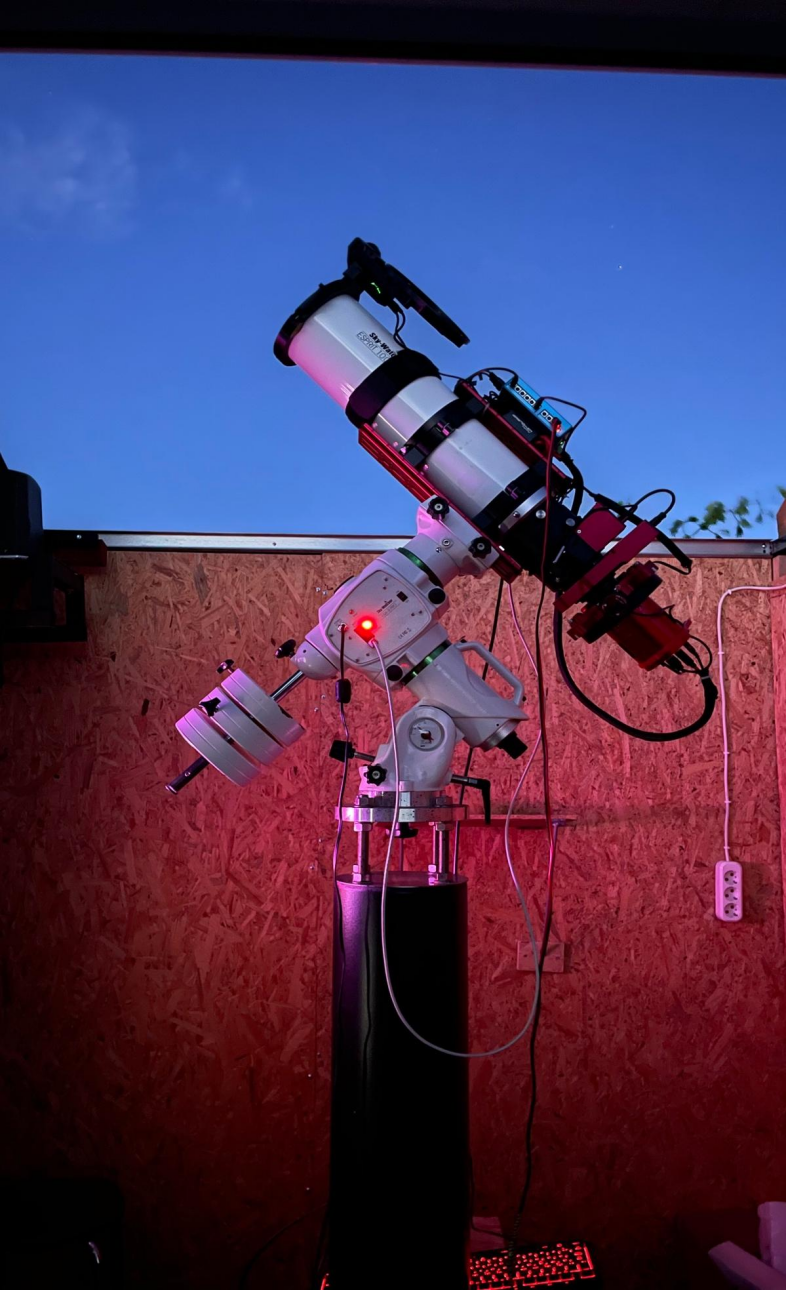The setup in the observatory